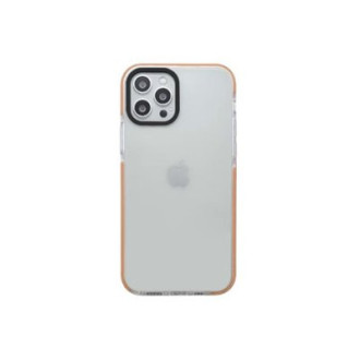 FUNDA QCHARX TRANSPARENTE IPHONE 16E NARANJA